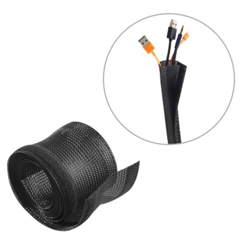 Brateck BRATECK πλέγμα καλωδίων τύπου Flex Wrap VS-85, 100x8.5cm, μαύρο