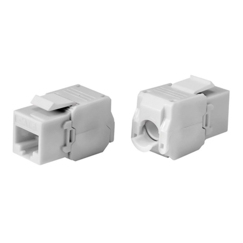 Powertech POWERTECH keystone module RJ45 female CAB-N150, Cat.6Α UTP 180°, λευκό
