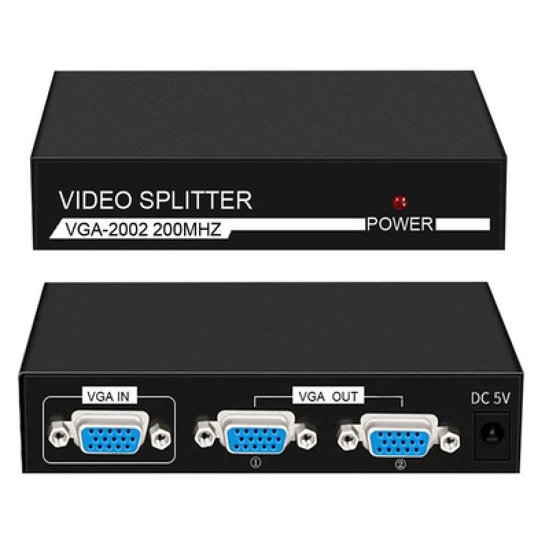 Powertech POWERTECH VGA splitter CAB-G031, 2 σε 1, 1920x1440px, μαύρο