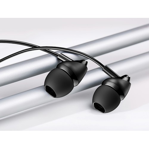 USAMS USAMS earphones με μικρόφωνο EP-39, 3.5mm σύνδεση, Φ10mm, 1.2m, μαύρα