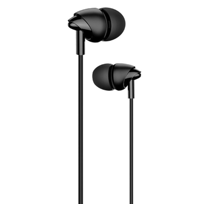 USAMS USAMS earphones με μικρόφωνο EP-39, 3.5mm σύνδεση, Φ10mm, 1.2m, μαύρα
