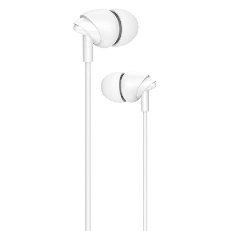 USAMS USAMS earphones με μικρόφωνο EP-39, 3.5mm σύνδεση, Φ10mm, 1.2m, λευκά