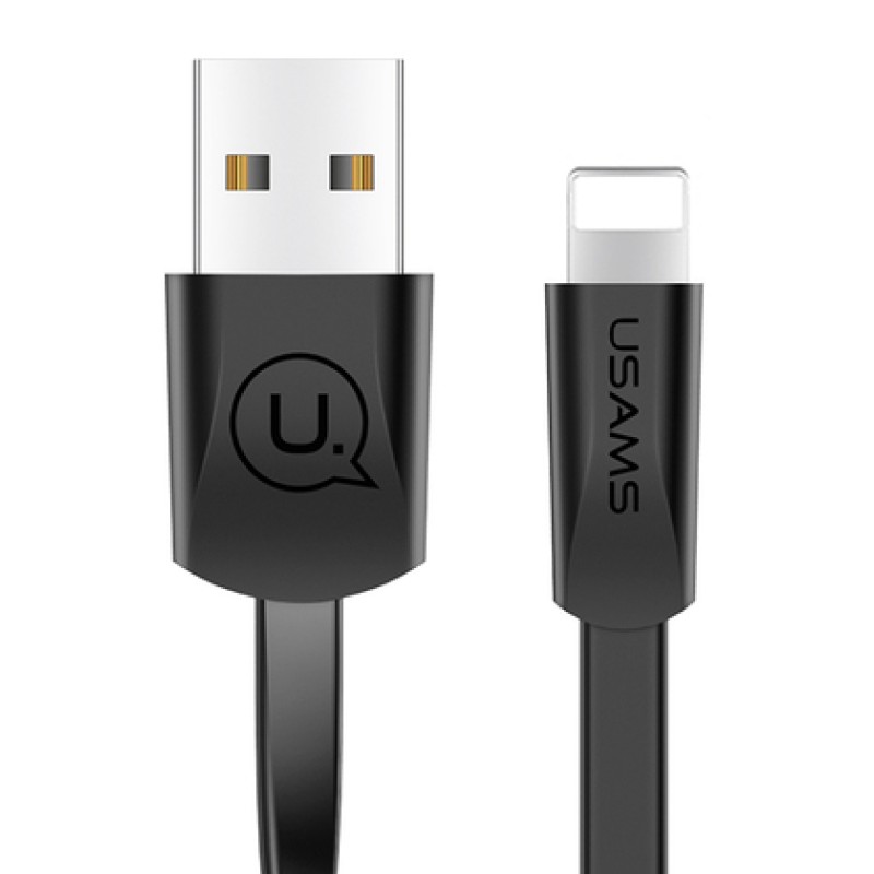 USAMS USAMS καλώδιο USB σε Lightning US-SJ199, 2A, 1.2m, μαύρο