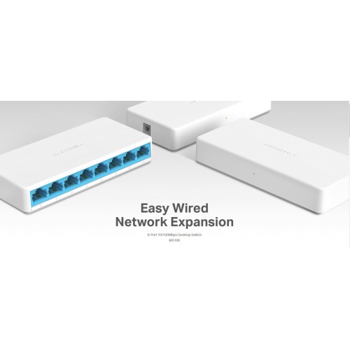 MERCUSYS MERCUSYS Desktop Switch MS108, 8x 10/100 Mbps, Ver. 2