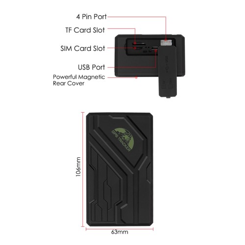COBAN COBAN GPS Tracker Οχημάτων TK108B, GPS & GSM/GPRS, IP67, 10000mAh