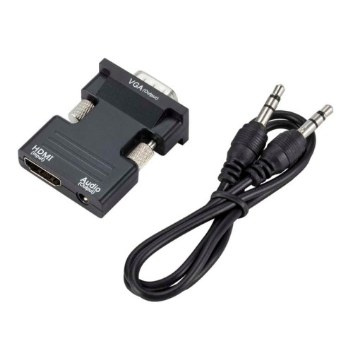 Powertech POWERTECH αντάπτορας HDMI σε VGA CAB-H120 με 3.5mm, μαύρος