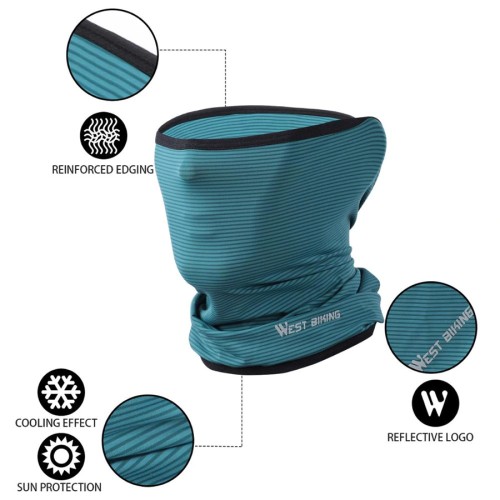 WEST BIKING WEST BIKING αθλητικό περιλαίμιο TMV-0038, καλοκαιρινό, διαπνέων, πετρόλ