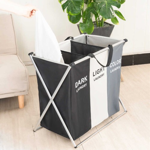 UNBRANDED Καλάθι διαχωρισμού απλύτων CLN-0008 με 3 σάκους, 60x38x68mm