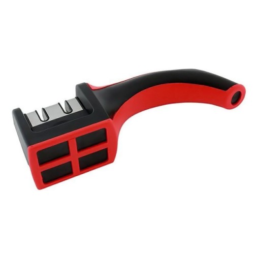 UNBRANDED Ακονιστήρι μαχαιριών AG422B, 2 επιπέδων, μαύρο-κόκκινο