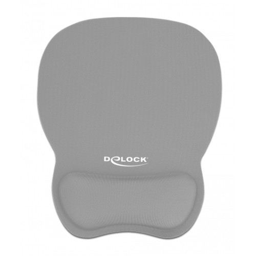 DELOCK DELOCK Mousepad 12698 με στήριγμα καρπού, 245x206 mm, γκρι