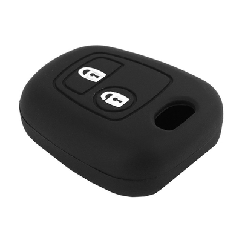 UNBRANDED Θήκη κλειδιού για αυτοκίνητα Peugeot 1002-03, εύκαμπτη, μαύρη