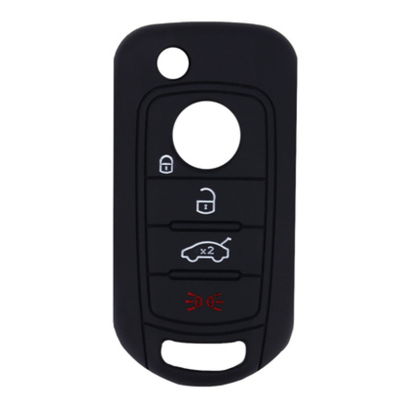 UNBRANDED Θήκη κλειδιού για αυτοκίνητα Fiat 1006-06, εύκαμπτη, μαύρη