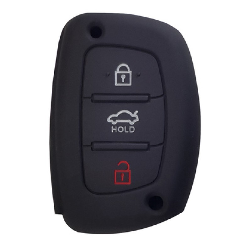 UNBRANDED Θήκη κλειδιού για αυτοκίνητα Hyundai 1007-05, εύκαμπτη, μαύρη
