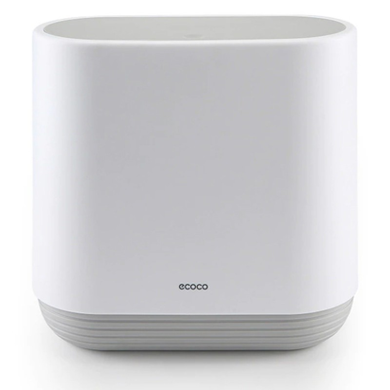 ECOCO ECOCO κάδος απορριμμάτων E1906, εύκολο άνοιγμα, 10lt, λευκός