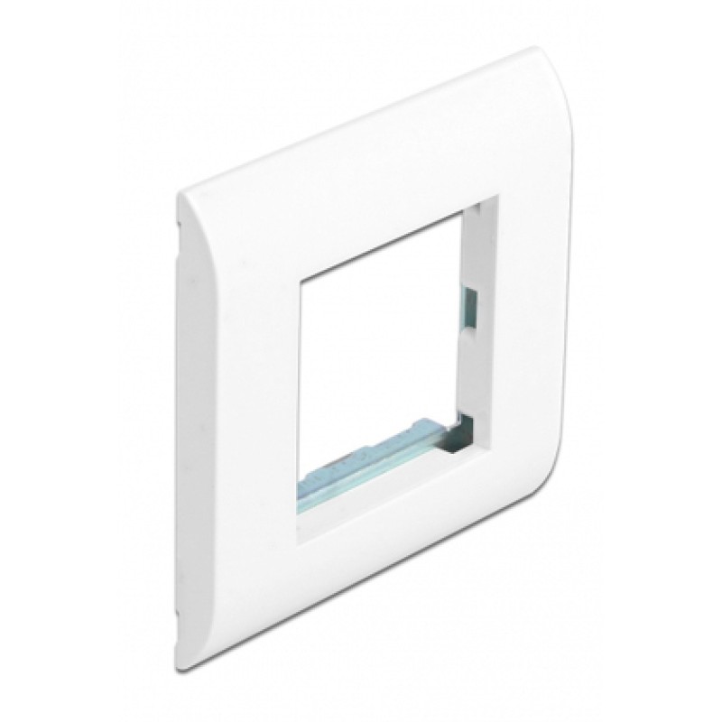 DELOCK DELOCK module βάση πρίζας με frame Easy 45 81300, 80x80mm, λευκό