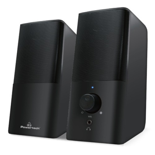 Powertech POWERTECH ηχεία Premium sound PT-847, 2x 3W, 3.5mm, μαύρα