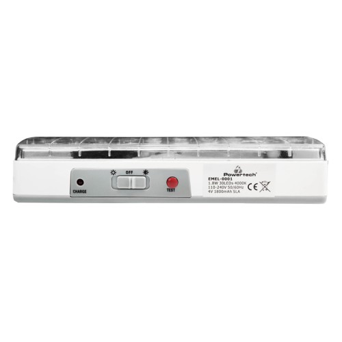 Powertech POWERTECH LED φωτιστικό εκτάκτου ανάγκης EMEL-0001, 1800mah, λευκό