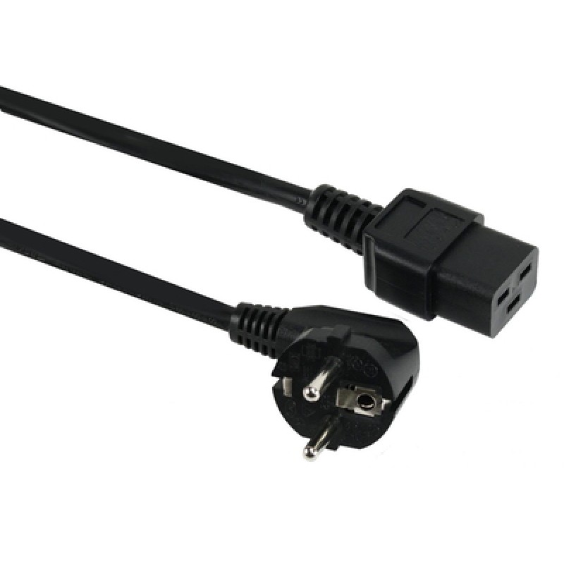 Powertech POWERTECH Καλώδιο τροφοδοσίας CAB-P024, C19 IEC, 16A, 250V, 1.8m, μαύρο