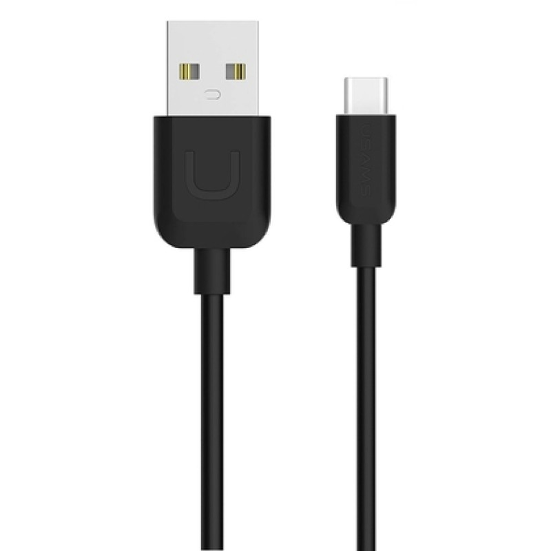 USAMS USAMS καλώδιο USB σε USB-C US-SJ099 U-Turn, 2.1A, 1m, μαύρο