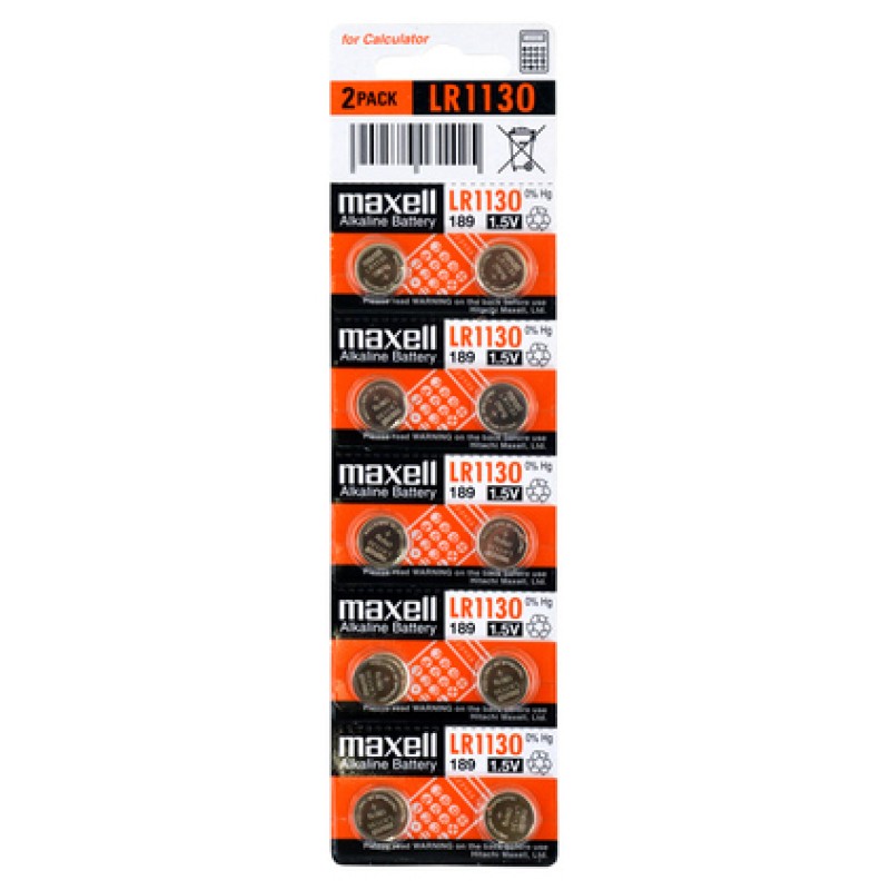 Maxell MAXELL αλκαλικές μπαταρίες LR1130, 1.5V, 10τμχ