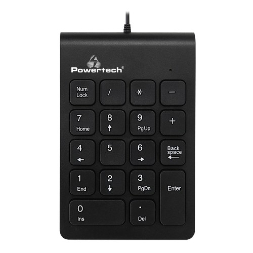 Powertech POWERTECH ενσύρματο αριθμητικό πληκτρολόγιο PT-938, USB, μαύρο