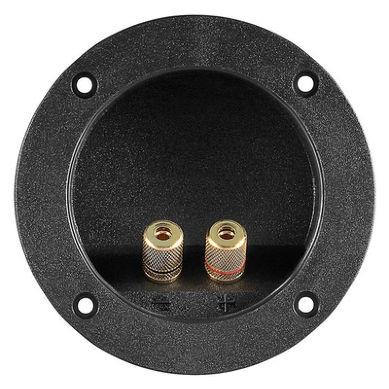 Powertech POWERTECH τερματικό ηχείου 6mm ή banana plug 4mm CAB-V036, Φ105mm, μαύρο