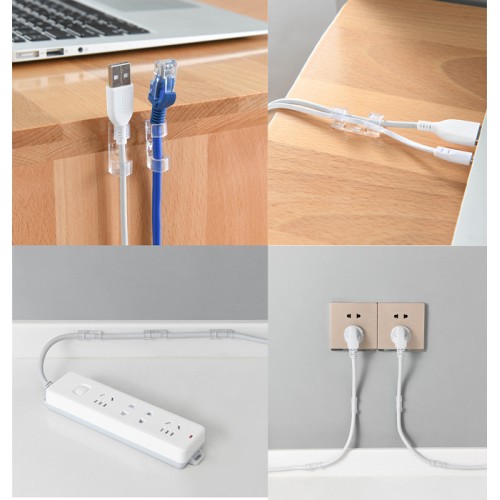 Powertech POWERTECH οργανωτής καλωδίων TIES-031, 3.3x1.3x1.2cm, διαφανές, 12τμχ