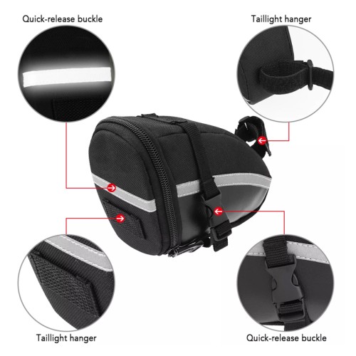 UNBRANDED Τσαντάκι σέλας ποδηλάτου BIKE-0005, μαύρο