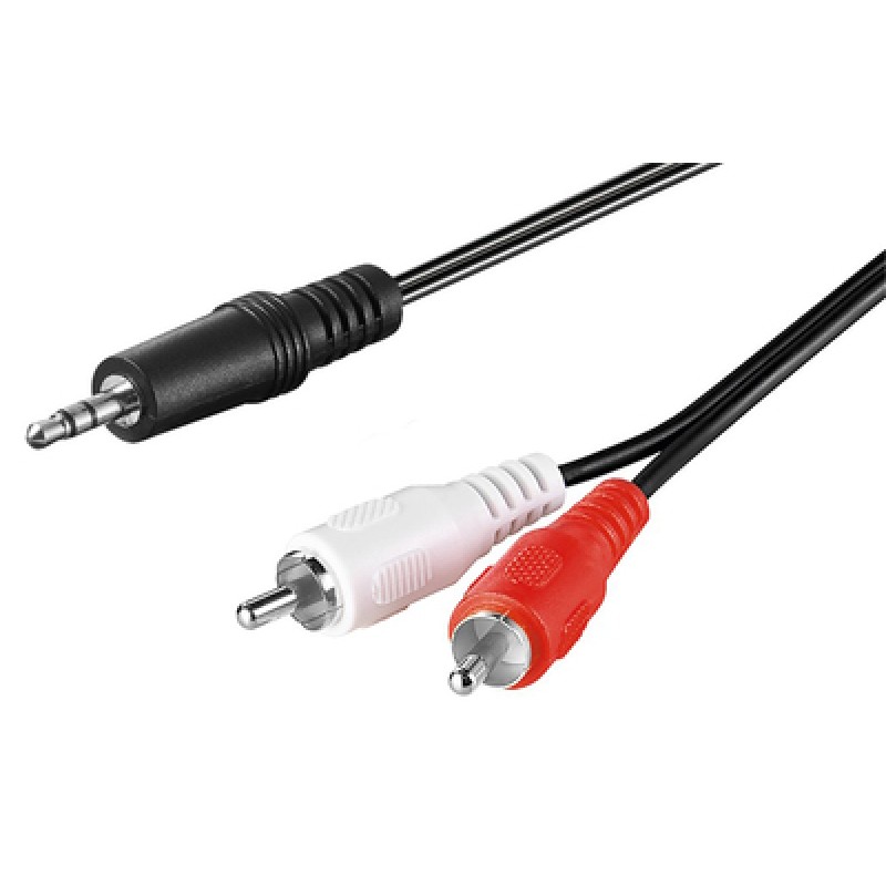 GOOBAY GOOBAY καλώδιο ήχου 51650 3.5mm σε 2x RCA, 3 pin stereo, 3m, μαύρο