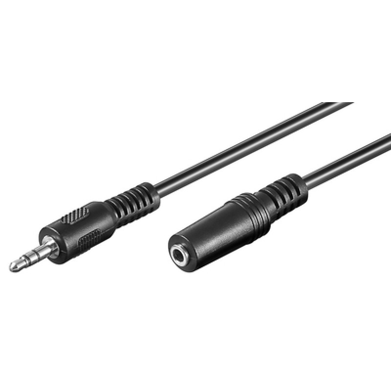 GOOBAY GOOBAY προέκταση καλωδίου ήχου 3.5mm 50090, 3 pin stereo, 5m, μαύρο
