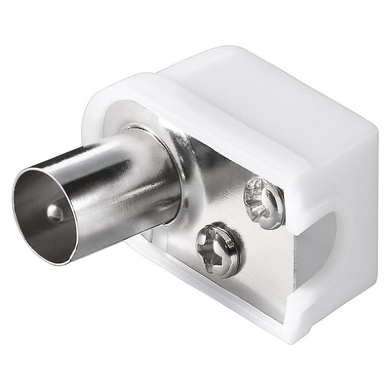 GOOBAY GOOBAY βύσμα coaxial 11502, γωνιακό, αρσενικό, λευκό, 10τμχ