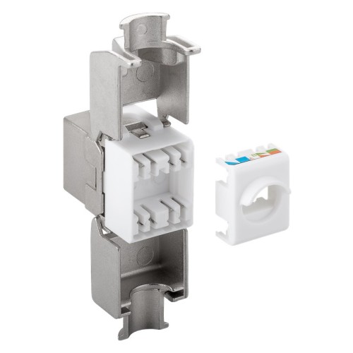 GOOBAY GOOBAY Keystone module RJ45 CAT 6A 90864, STP, 500 MHz, slim-line, ασημί