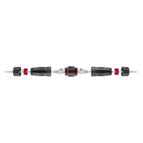 GOOBAY GOOBAY αδιάβροχος σύνδεσμος RJ45 Cat 6 79566, IP68, μαύρο