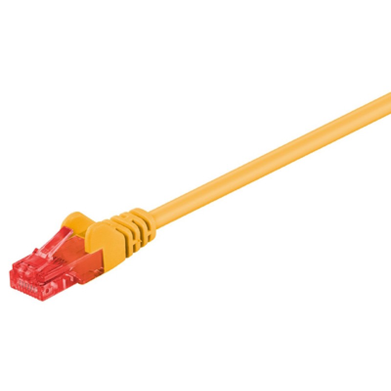GOOBAY GOOBAY καλώδιο δικτύου 95249, CAT 6 U/UTP, CCA, PVC, 0.25m, κίτρινο