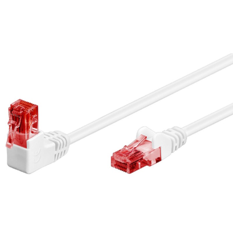 GOOBAY GOOBAY καλώδιο δικτύου 51521, CAT 6 U/UTP, γωνιακό, CCA, 0.5m, λευκό
