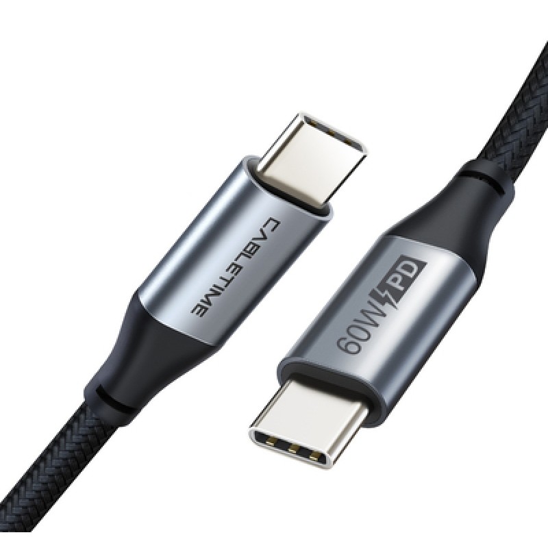 CABLETIME CABLETIME καλώδιο USB-C CMCM60W, 60W PD, 480Mbps, 1m, μαύρο