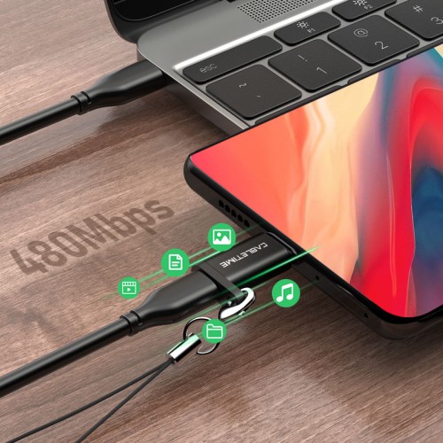 CABLETIME CABLETIME αντάπτορας USB Type-C σε USB Micro CMBF, μαύρος