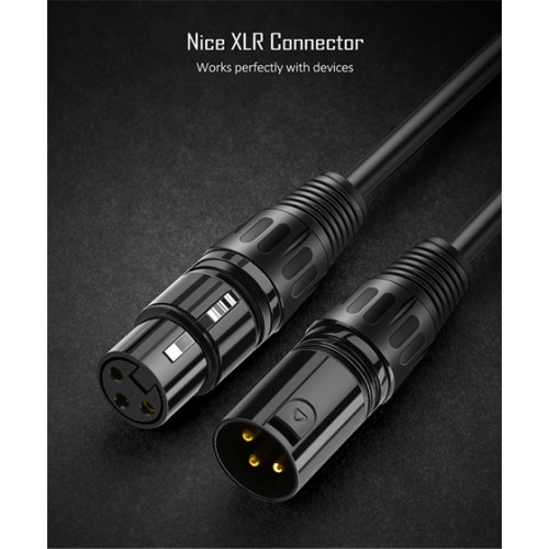 CABLETIME CABLETIME καλώδιο μικροφώνου XLR AV350, 3P, M/F, 24AWG, 5m, μαύρο