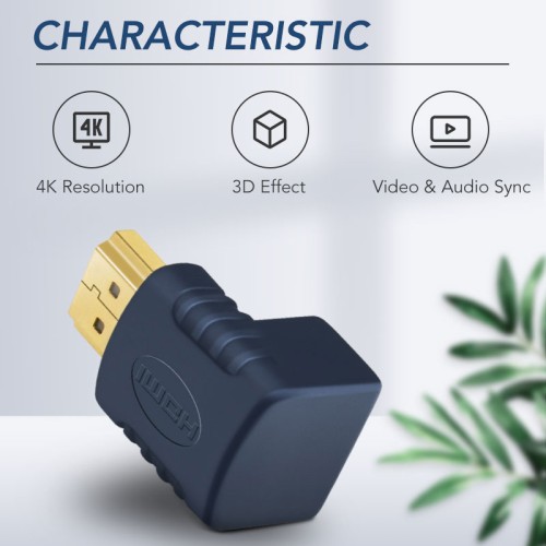 CABLETIME CABLETIME αντάπτορας HDMI HA10, γωνιακός, 4K, μπλε