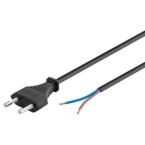 GOOBAY GOOBAY καλώδιο τροφοδοσίας Euro male 2x0.75 mm² 50085, 1.5m, μαύρο