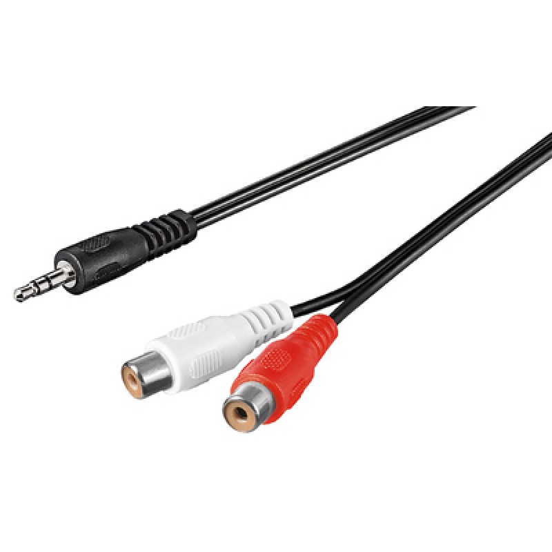 GOOBAY GOOBAY καλώδιο 3.5mm αρσενικό σε 2x θηλυκό RCA 50116, 1.5m, μαύρο
