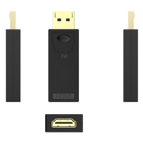 Powertech POWERTECH αντάπτορας DisplayPort σε HDMI CAB-DP065, Passive, 4K, μαύρος