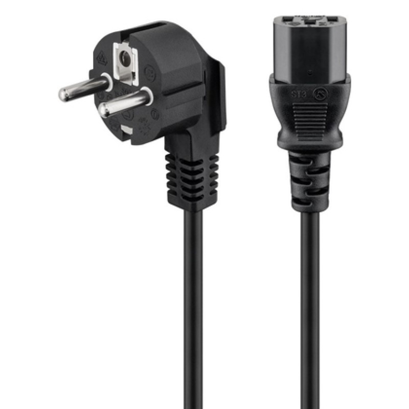 GOOBAY GOOBAY καλώδιο τροφοδοσίας 95142, 3G 1.00mm², 3m, μαύρο