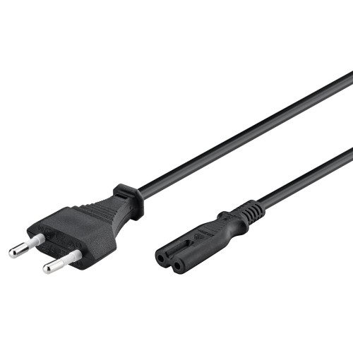 GOOBAY GOOBAY καλώδιο τροφοδοσίας Euro 50084, 2x0.75 mm², 1.5m, μαύρο
