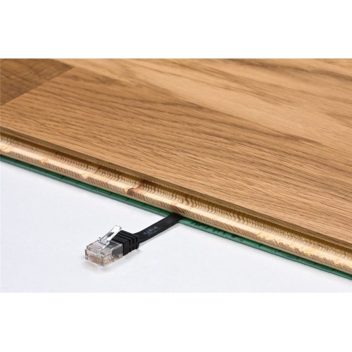 GOOBAY GOOBAY καλώδιο δικτύου 95381, CAT 6 U/UTP, flat, copper, 10m, μαύρο