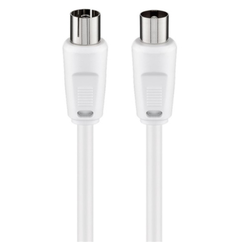 GOOBAY GOOBAY καλώδιο κεραίας αρσενικό σε θηλυκό 11511, 70dB, 2.5m, λευκό