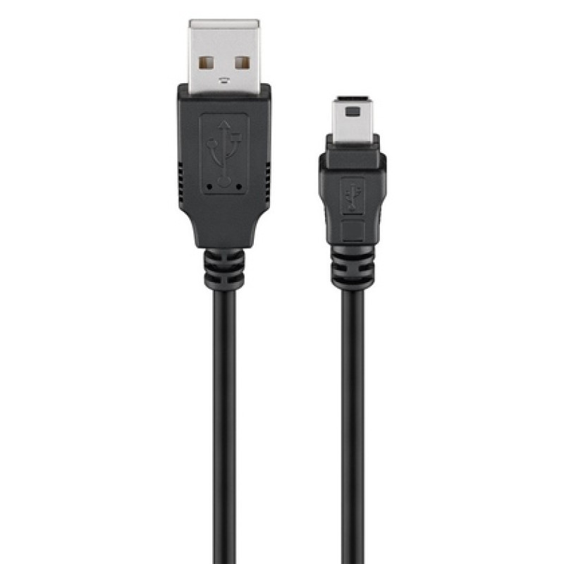 GOOBAY GOOBAY καλώδιο USB σε USB Mini 50768, copper, 480Mbps, 5V, 3m, μαύρο