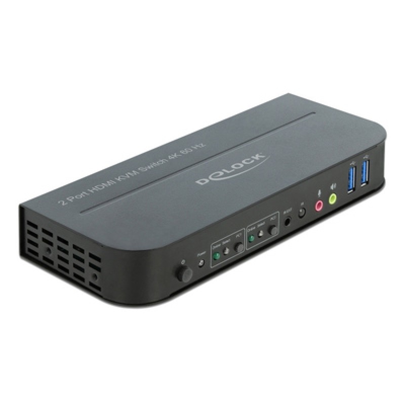 DELOCK DELOCK HDMI KVM Switch 11481, 2 ports, USB 3.0, Audio, 4K/60Hz, μαύρο