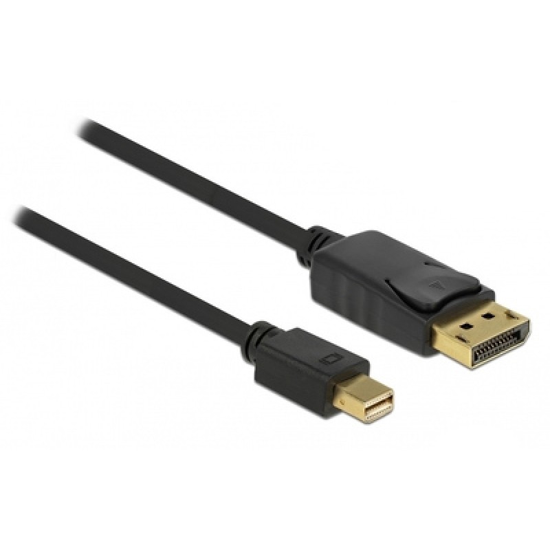 DELOCK DELOCK καλώδιο mini DisplayPort σε DisplayPort 82438, 4K/60Hz, 2m, μαύρο