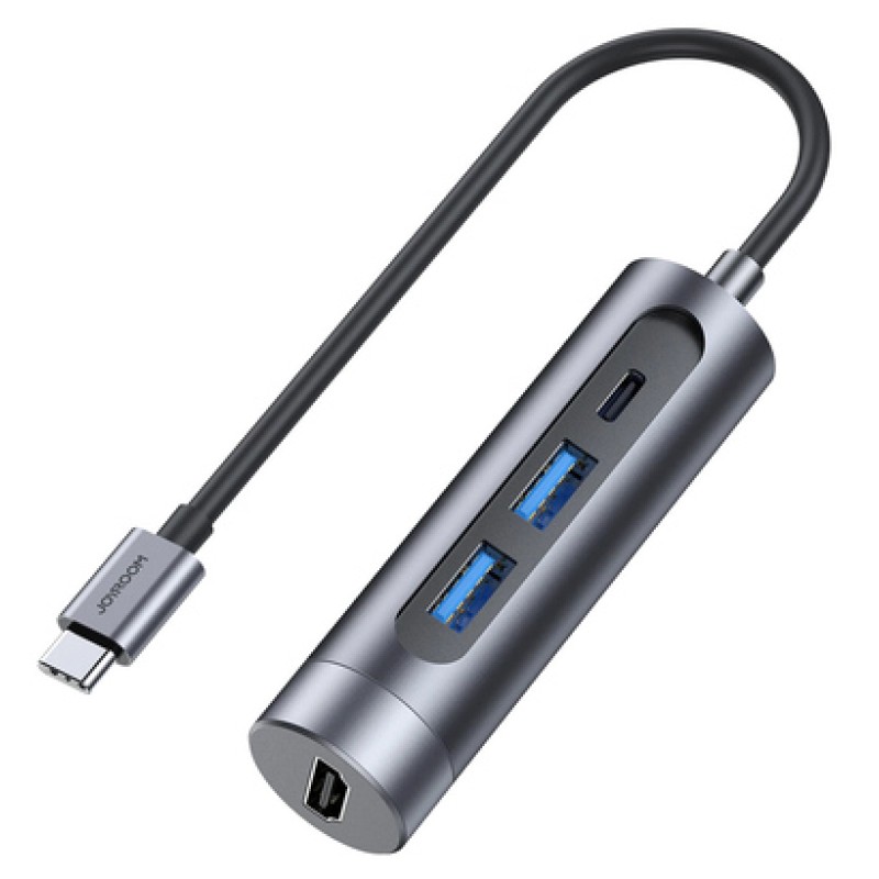 JOYROOM JOYROOM docking station S-H113-DG, 4 θυρών, USB-C, 100W PD, 4K, γκρι
